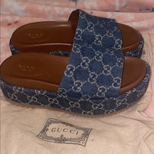 Gucci denim platform